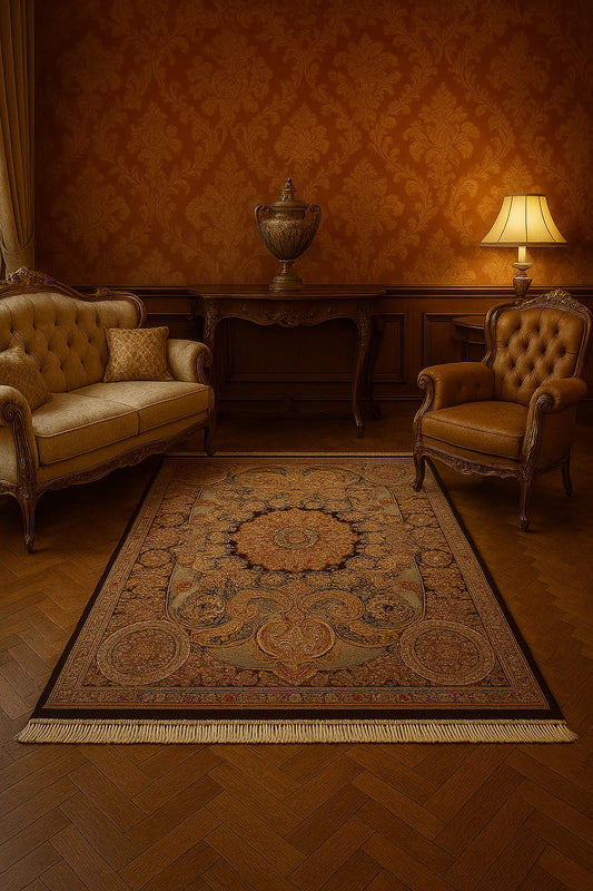 Bamboo Silk Semi Handmade Rug