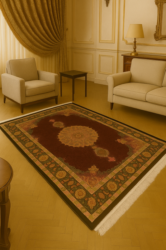 Bamboo Silk Semi Handmade Rug